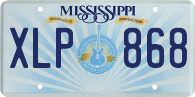 MS license plate XLP868