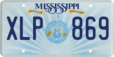 MS license plate XLP869