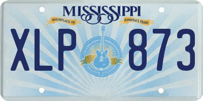 MS license plate XLP873