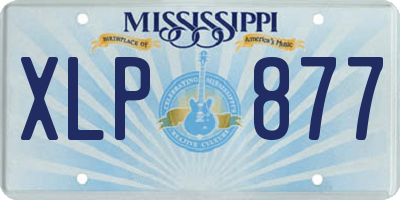 MS license plate XLP877