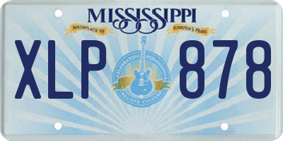 MS license plate XLP878