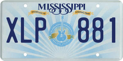MS license plate XLP881