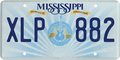 MS license plate XLP882