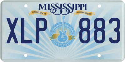 MS license plate XLP883