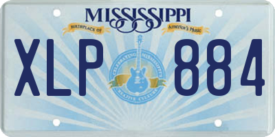MS license plate XLP884