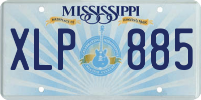 MS license plate XLP885