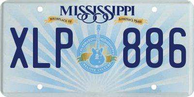 MS license plate XLP886