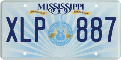MS license plate XLP887