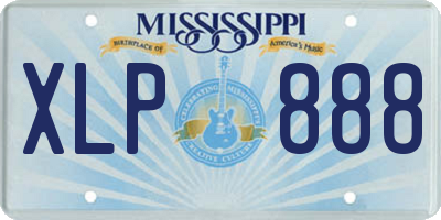 MS license plate XLP888
