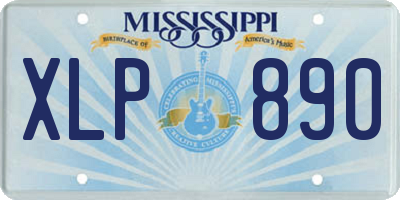 MS license plate XLP890