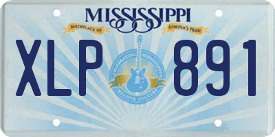 MS license plate XLP891