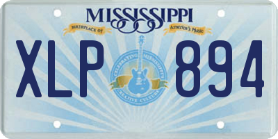 MS license plate XLP894