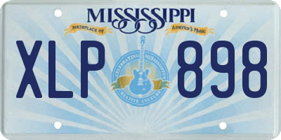 MS license plate XLP898