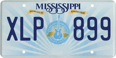 MS license plate XLP899