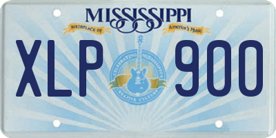 MS license plate XLP900