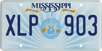 MS license plate XLP903