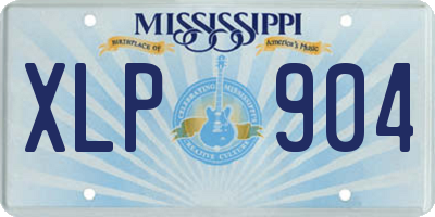MS license plate XLP904