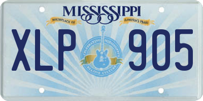 MS license plate XLP905