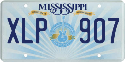 MS license plate XLP907