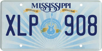 MS license plate XLP908