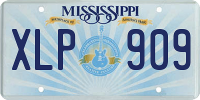 MS license plate XLP909