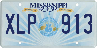 MS license plate XLP913