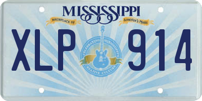 MS license plate XLP914
