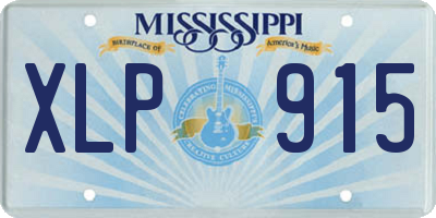 MS license plate XLP915
