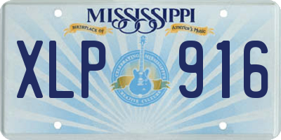 MS license plate XLP916
