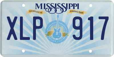 MS license plate XLP917