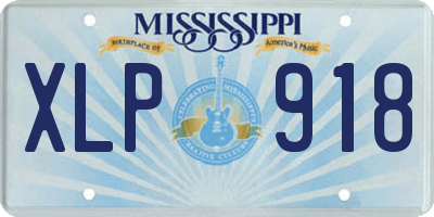 MS license plate XLP918