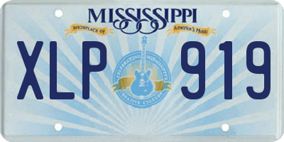 MS license plate XLP919