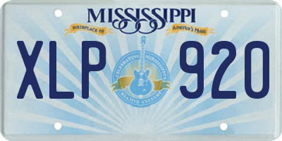 MS license plate XLP920