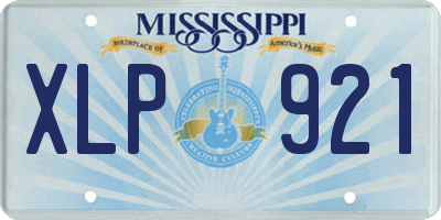 MS license plate XLP921