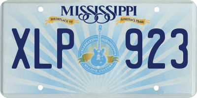 MS license plate XLP923
