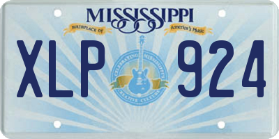 MS license plate XLP924