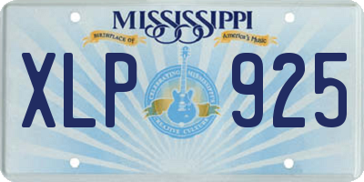 MS license plate XLP925