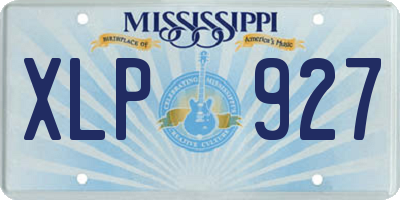 MS license plate XLP927