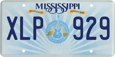 MS license plate XLP929