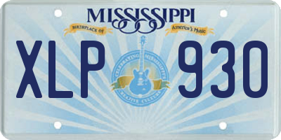 MS license plate XLP930