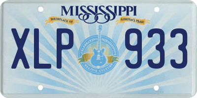 MS license plate XLP933