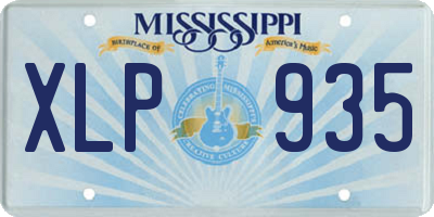 MS license plate XLP935