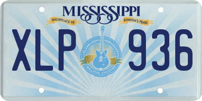MS license plate XLP936