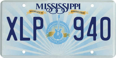MS license plate XLP940