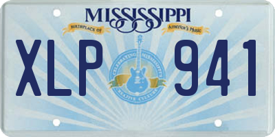 MS license plate XLP941