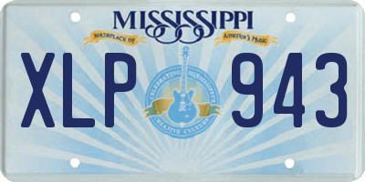 MS license plate XLP943