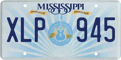MS license plate XLP945