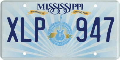 MS license plate XLP947