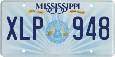 MS license plate XLP948