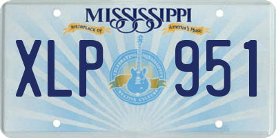 MS license plate XLP951
